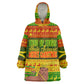 Ethiopia Haile Selassie Christmas Kid Wearable Blanket Hoodie King Of Kings Lion Of Judah Ugly Pattern Holiday