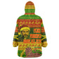 Ethiopia Haile Selassie Christmas Kid Wearable Blanket Hoodie King Of Kings Lion Of Judah Ugly Pattern Holiday