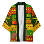 Ethiopia Haile Selassie Christmas Kimono King Of Kings Lion Of Judah Ugly Pattern Holiday