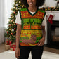 Ethiopia Haile Selassie Christmas Knitted V-Neck Vest King Of Kings Lion Of Judah Ugly Pattern Holiday