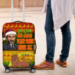 Ethiopia Haile Selassie Christmas Luggage Cover King Of Kings Lion Of Judah Ugly Pattern Holiday