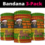 Ethiopia Haile Selassie Christmas Neck Gaiter King Of Kings Lion Of Judah Ugly Pattern Holiday