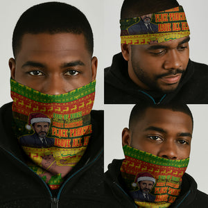 Ethiopia Haile Selassie Christmas Neck Gaiter King Of Kings Lion Of Judah Ugly Pattern Holiday