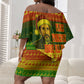 Ethiopia Haile Selassie Christmas Off Shoulder Short Dress King Of Kings Lion Of Judah Ugly Pattern Holiday