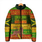 Ethiopia Haile Selassie Christmas Padded Jacket King Of Kings Lion Of Judah Ugly Pattern Holiday