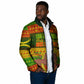 Ethiopia Haile Selassie Christmas Padded Jacket King Of Kings Lion Of Judah Ugly Pattern Holiday