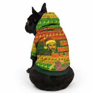 Ethiopia Haile Selassie Christmas Pet Hoodie King Of Kings Lion Of Judah Ugly Pattern Holiday