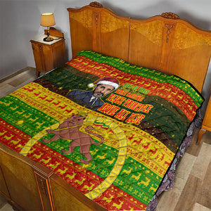 Ethiopia Haile Selassie Christmas Quilt King Of Kings Lion Of Judah Ugly Pattern Holiday