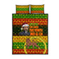 Ethiopia Haile Selassie Christmas Quilt Bed Set King Of Kings Lion Of Judah Ugly Pattern Holiday