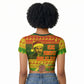 Ethiopia Haile Selassie Christmas Raglan Cropped T shirt King Of Kings Lion Of Judah Ugly Pattern Holiday