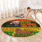 Ethiopia Haile Selassie Christmas Round Carpet King Of Kings Lion Of Judah Ugly Pattern Holiday
