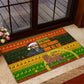Ethiopia Haile Selassie Christmas Rubber Doormat King Of Kings Lion Of Judah Ugly Pattern Holiday