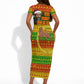 Ethiopia Haile Selassie Christmas Short Sleeve Bodycon Dress King Of Kings Lion Of Judah Ugly Pattern Holiday