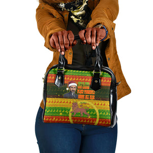 Ethiopia Haile Selassie Christmas Shoulder Handbag King Of Kings Lion Of Judah Ugly Pattern Holiday