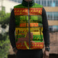 Ethiopia Haile Selassie Christmas Sleeveless Puffer Jacket King Of Kings Lion Of Judah Ugly Pattern Holiday