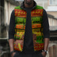 Ethiopia Haile Selassie Christmas Sleeveless Puffer Jacket King Of Kings Lion Of Judah Ugly Pattern Holiday