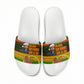 Ethiopia Haile Selassie Christmas Slide Sandals King Of Kings Lion Of Judah Ugly Pattern Holiday
