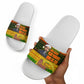 Ethiopia Haile Selassie Christmas Slide Sandals King Of Kings Lion Of Judah Ugly Pattern Holiday