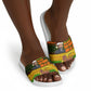 Ethiopia Haile Selassie Christmas Slide Sandals King Of Kings Lion Of Judah Ugly Pattern Holiday