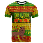 Ethiopia Haile Selassie Christmas T shirt King Of Kings Lion Of Judah Ugly Pattern Holiday