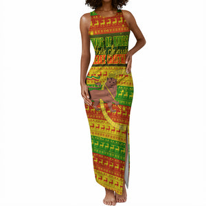 Ethiopia Haile Selassie Christmas Tank Maxi Dress King Of Kings Lion Of Judah Ugly Pattern Holiday