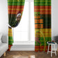 Ethiopia Haile Selassie Christmas Window Curtain King Of Kings Lion Of Judah Ugly Pattern Holiday