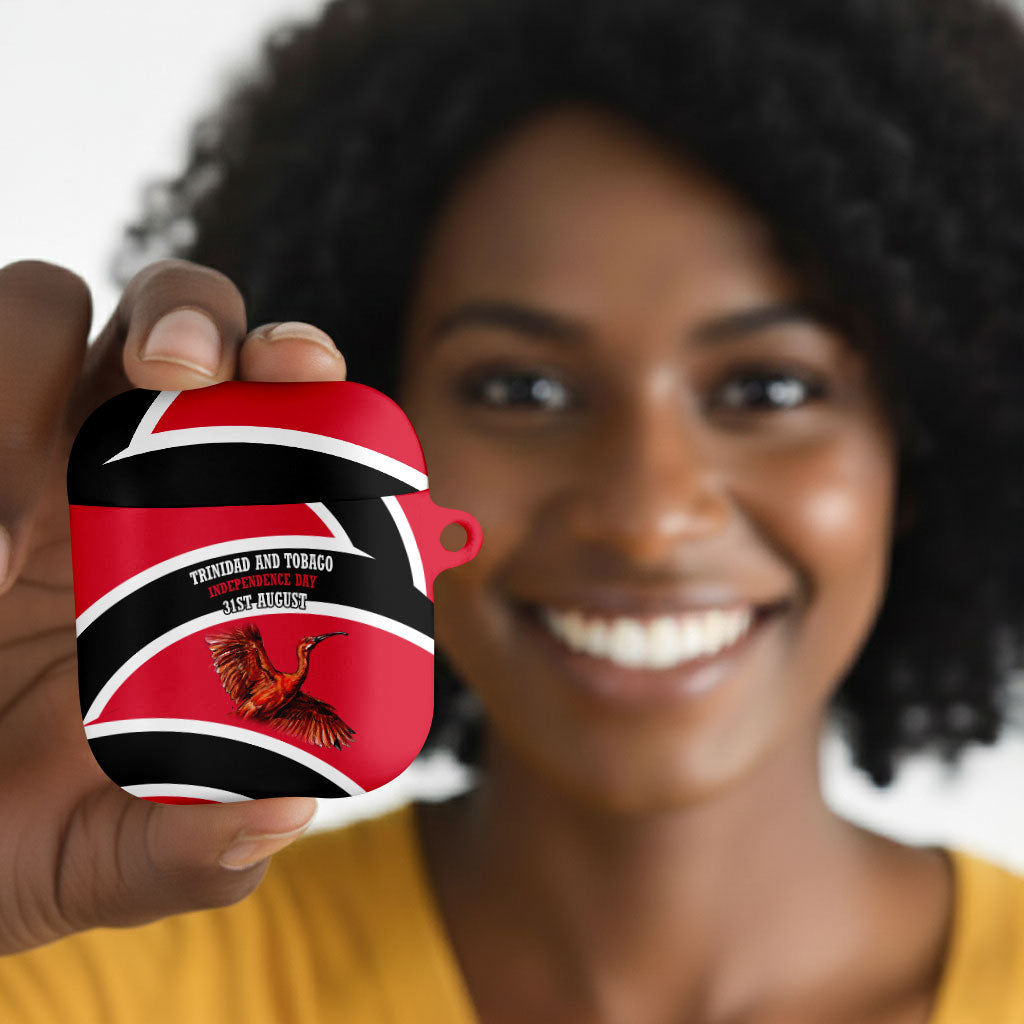 Trinidad And Tobago Independence Day Scarlet Ibis AirPods Case Steelpan Heritage National Flag