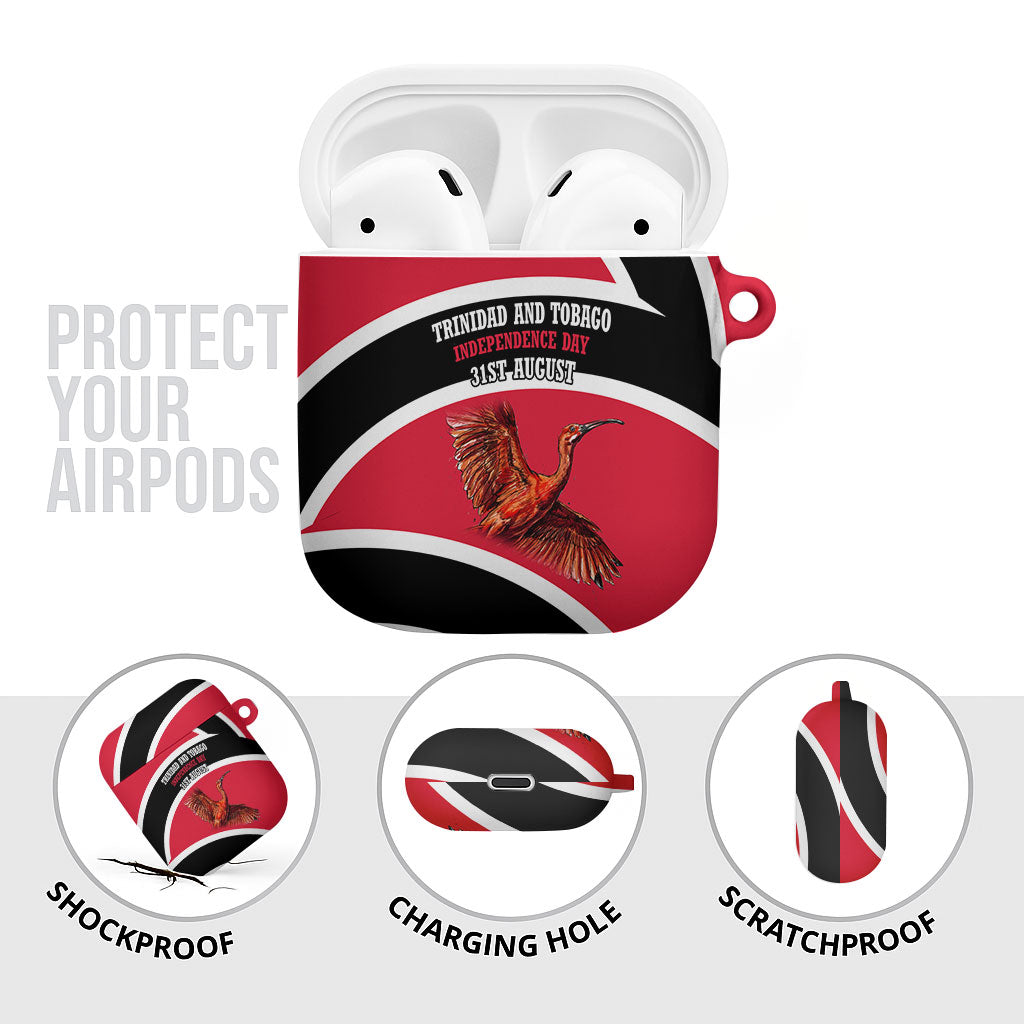 Trinidad And Tobago Independence Day Scarlet Ibis AirPods Case Steelpan Heritage National Flag