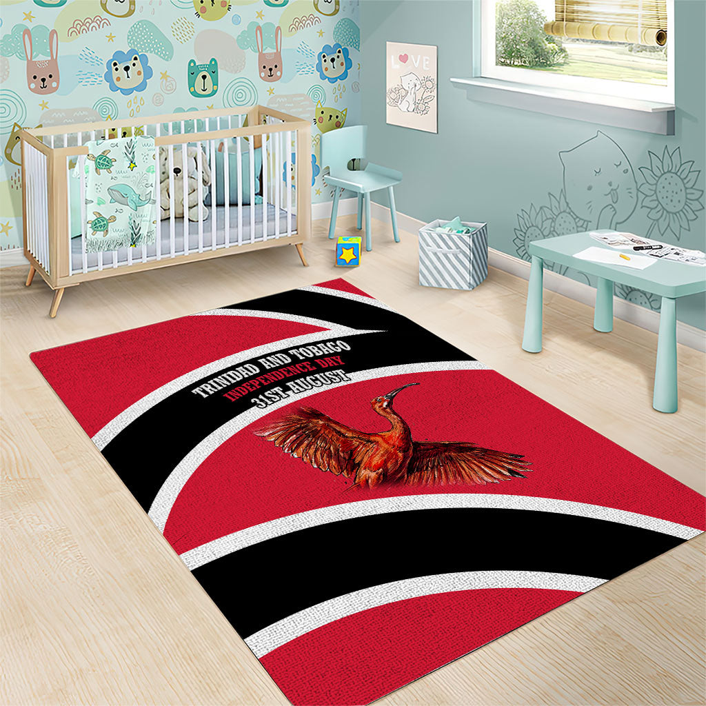Trinidad And Tobago Independence Day Scarlet Ibis Area Rug Steelpan Heritage National Flag