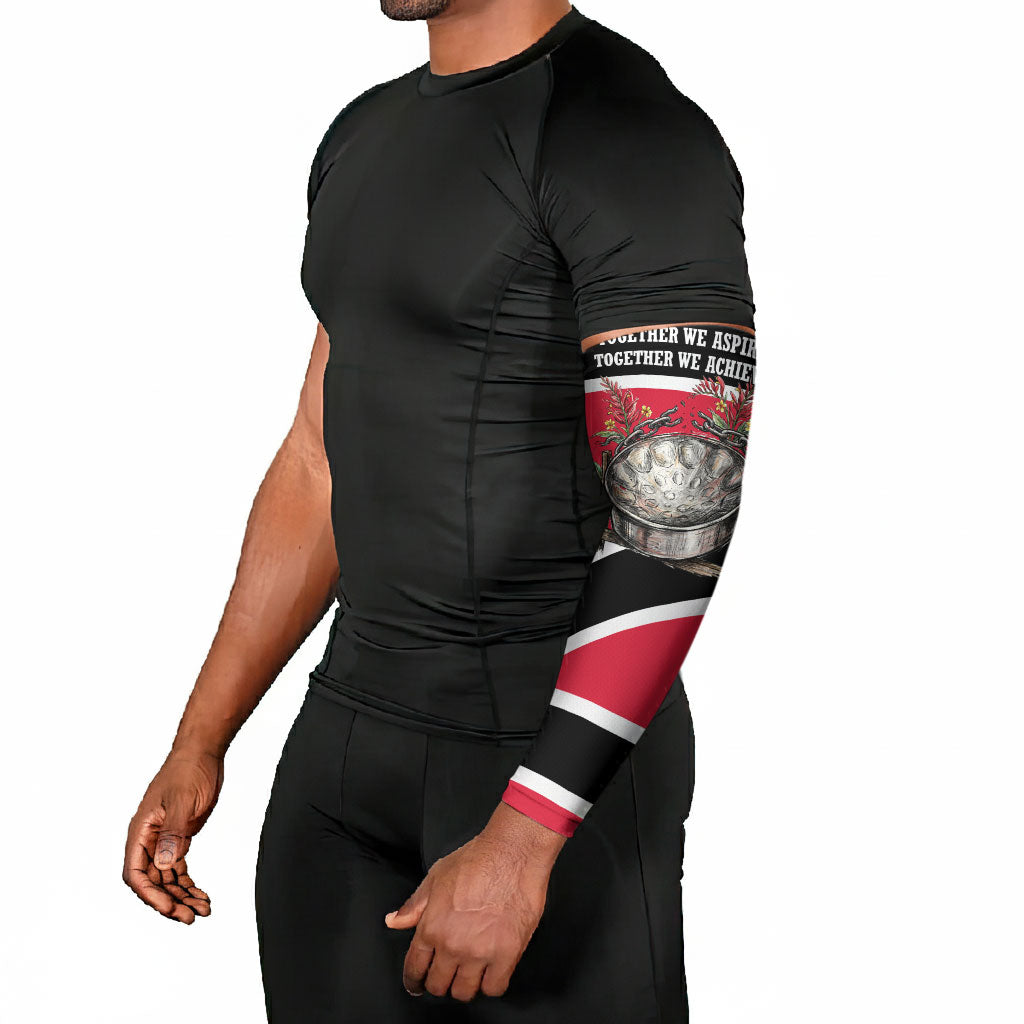 Trinidad And Tobago Independence Day Scarlet Ibis Arm Sleeves Steelpan Heritage National Flag