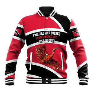 Trinidad And Tobago Independence Day Scarlet Ibis Baseball Jacket Steelpan Heritage National Flag