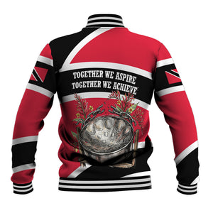 Trinidad And Tobago Independence Day Scarlet Ibis Baseball Jacket Steelpan Heritage National Flag