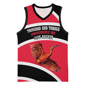 Trinidad And Tobago Independence Day Scarlet Ibis Basketball Jersey Steelpan Heritage National Flag
