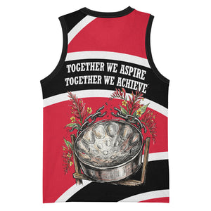 Trinidad And Tobago Independence Day Scarlet Ibis Basketball Jersey Steelpan Heritage National Flag