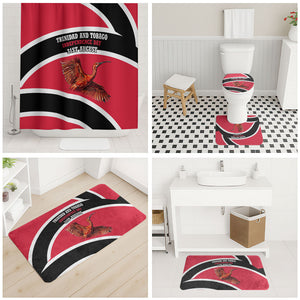 Trinidad And Tobago Independence Day Scarlet Ibis Bathroom Set Steelpan Heritage National Flag