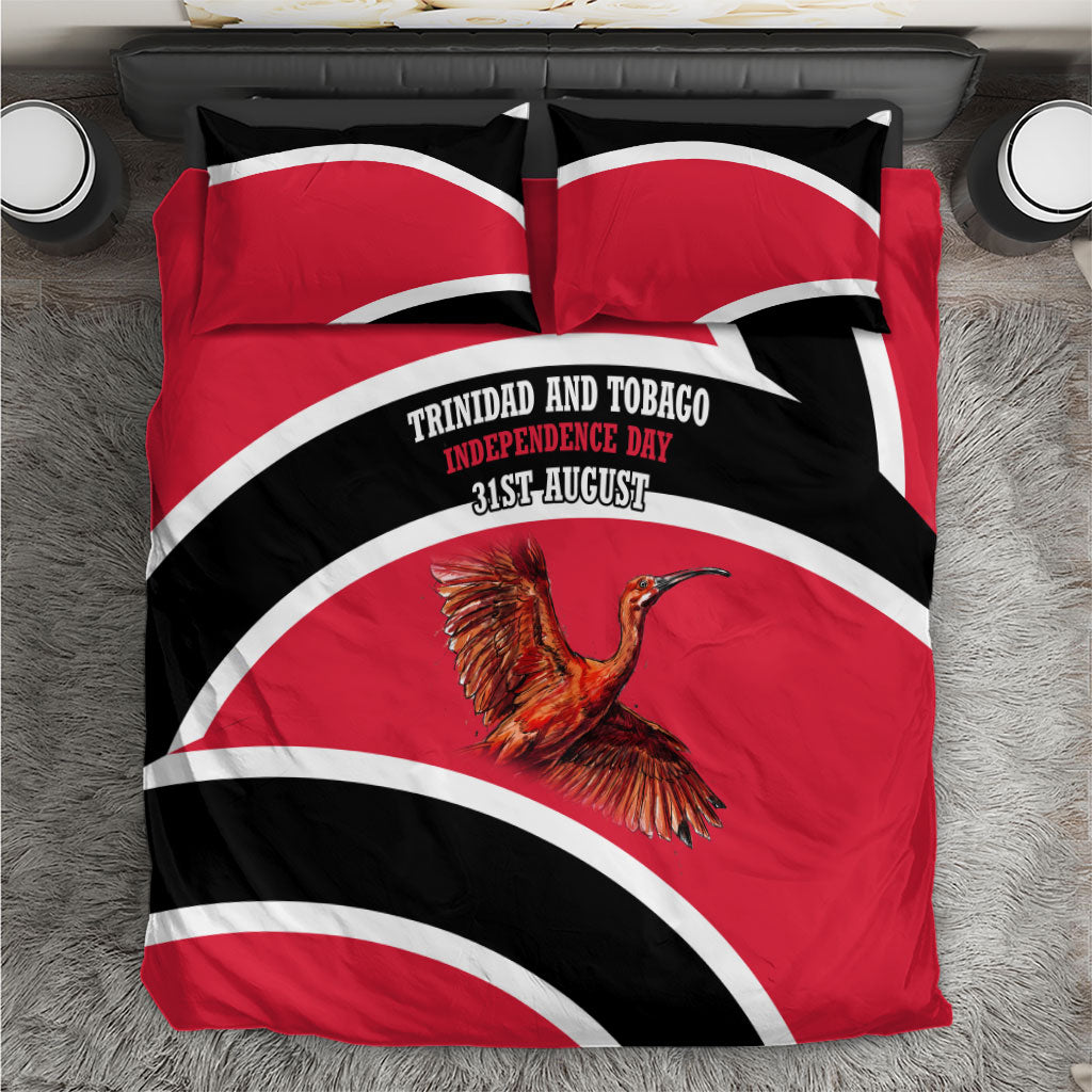 Trinidad And Tobago Independence Day Scarlet Ibis Bedding Set Steelpan Heritage National Flag