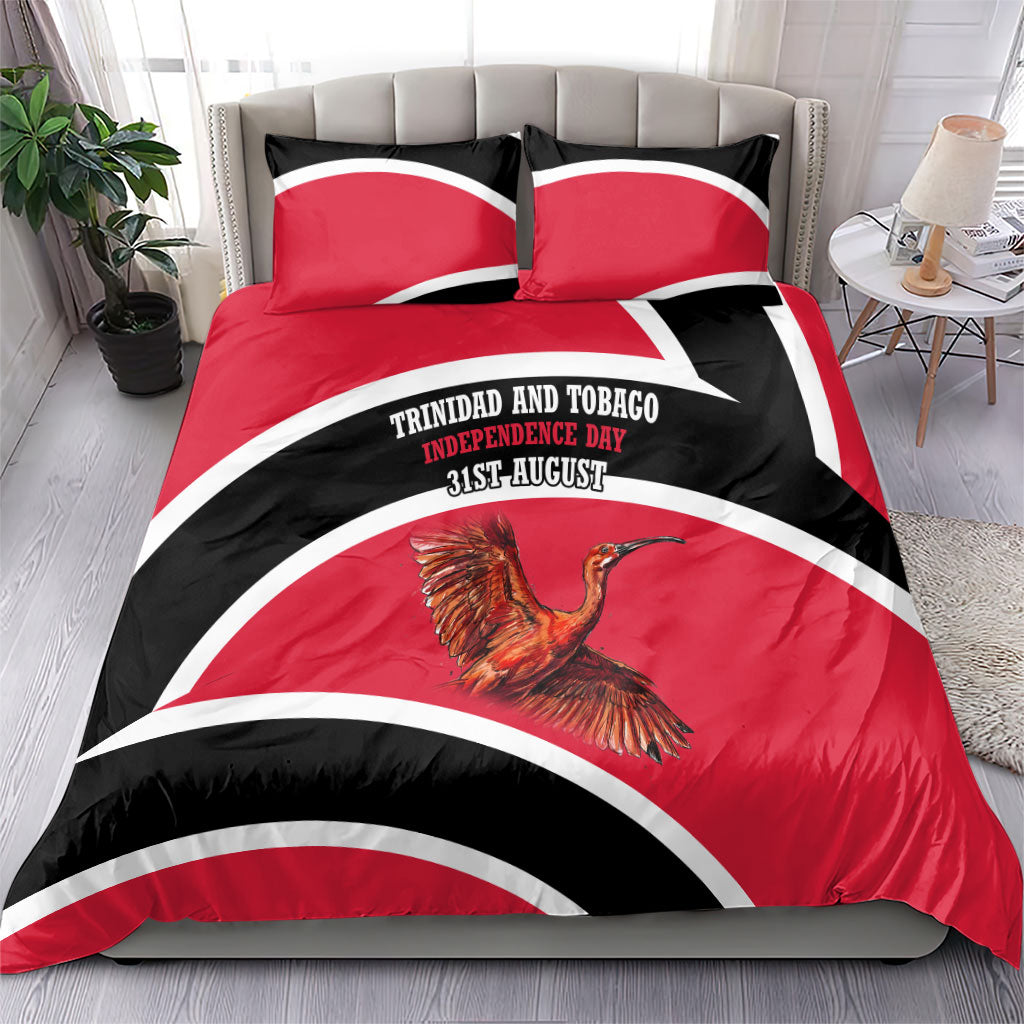 Trinidad And Tobago Independence Day Scarlet Ibis Bedding Set Steelpan Heritage National Flag