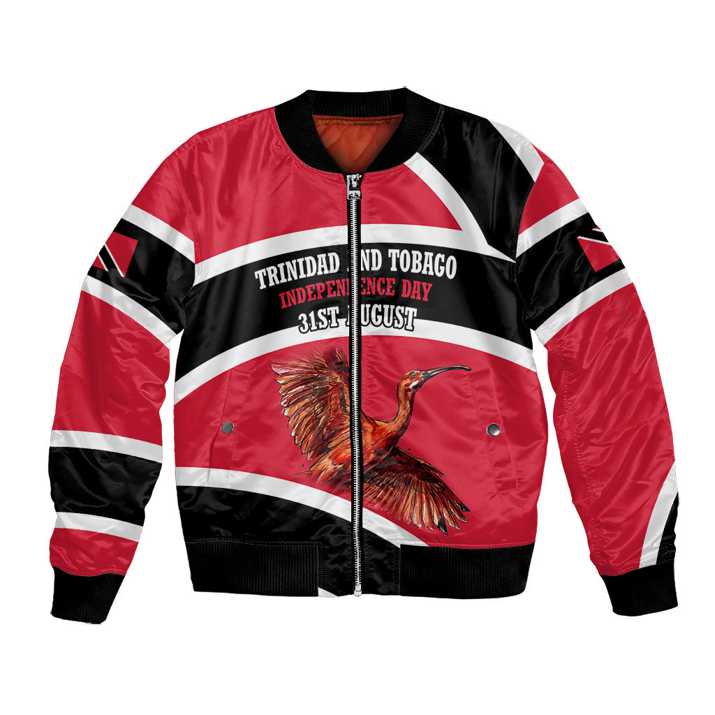 Trinidad And Tobago Independence Day Scarlet Ibis Bomber Jacket Steelpan Heritage National Flag
