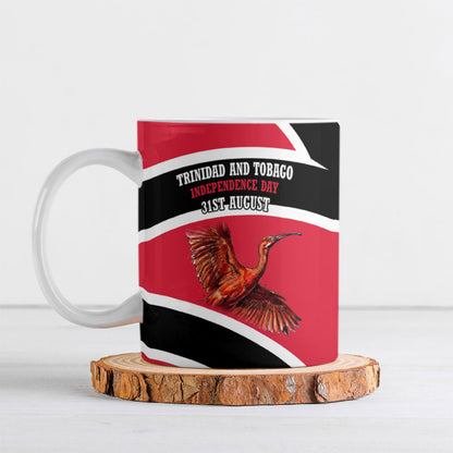 Trinidad And Tobago Independence Day Scarlet Ibis Ceramic Mug Steelpan Heritage National Flag