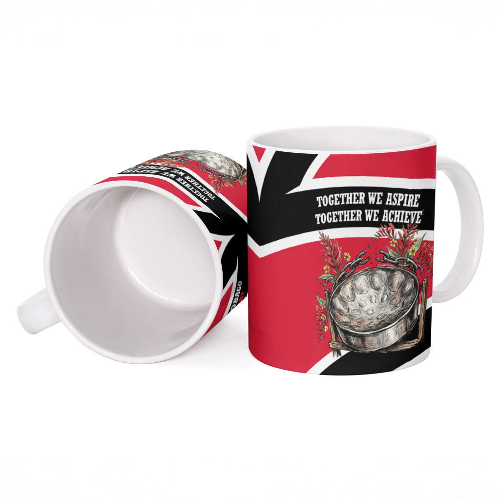Trinidad And Tobago Independence Day Scarlet Ibis Ceramic Mug Steelpan Heritage National Flag