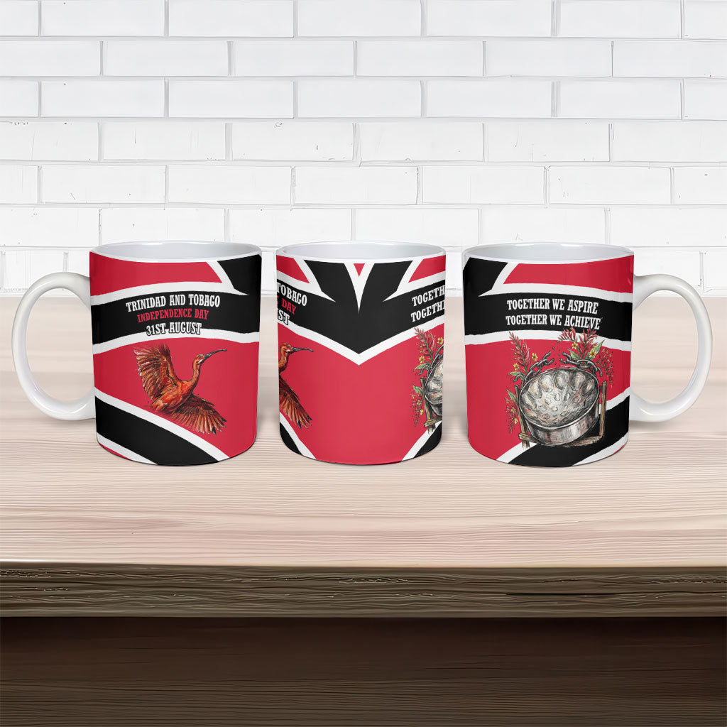 Trinidad And Tobago Independence Day Scarlet Ibis Ceramic Mug Steelpan Heritage National Flag