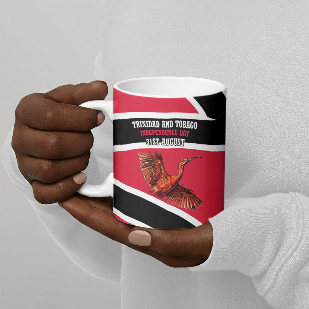 Trinidad And Tobago Independence Day Scarlet Ibis Ceramic Mug Steelpan Heritage National Flag