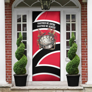 Trinidad And Tobago Independence Day Scarlet Ibis Door Cover Steelpan Heritage National Flag