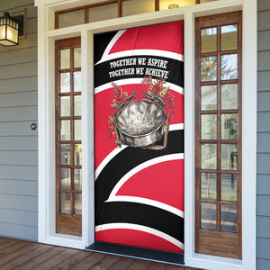 Trinidad And Tobago Independence Day Scarlet Ibis Door Cover Steelpan Heritage National Flag