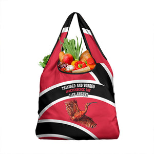 Trinidad And Tobago Independence Day Scarlet Ibis Grocery Bag Steelpan Heritage National Flag