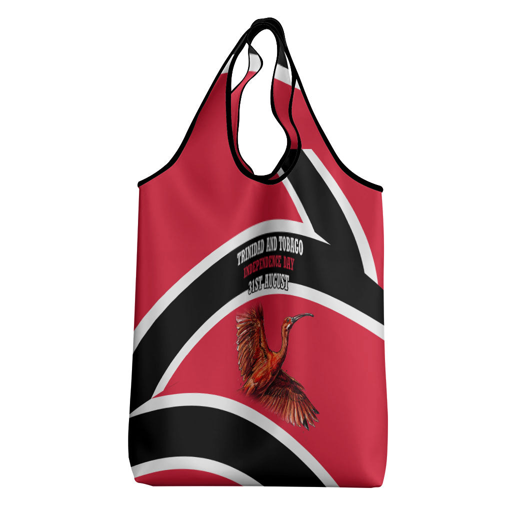 Trinidad And Tobago Independence Day Scarlet Ibis Grocery Bag Steelpan Heritage National Flag