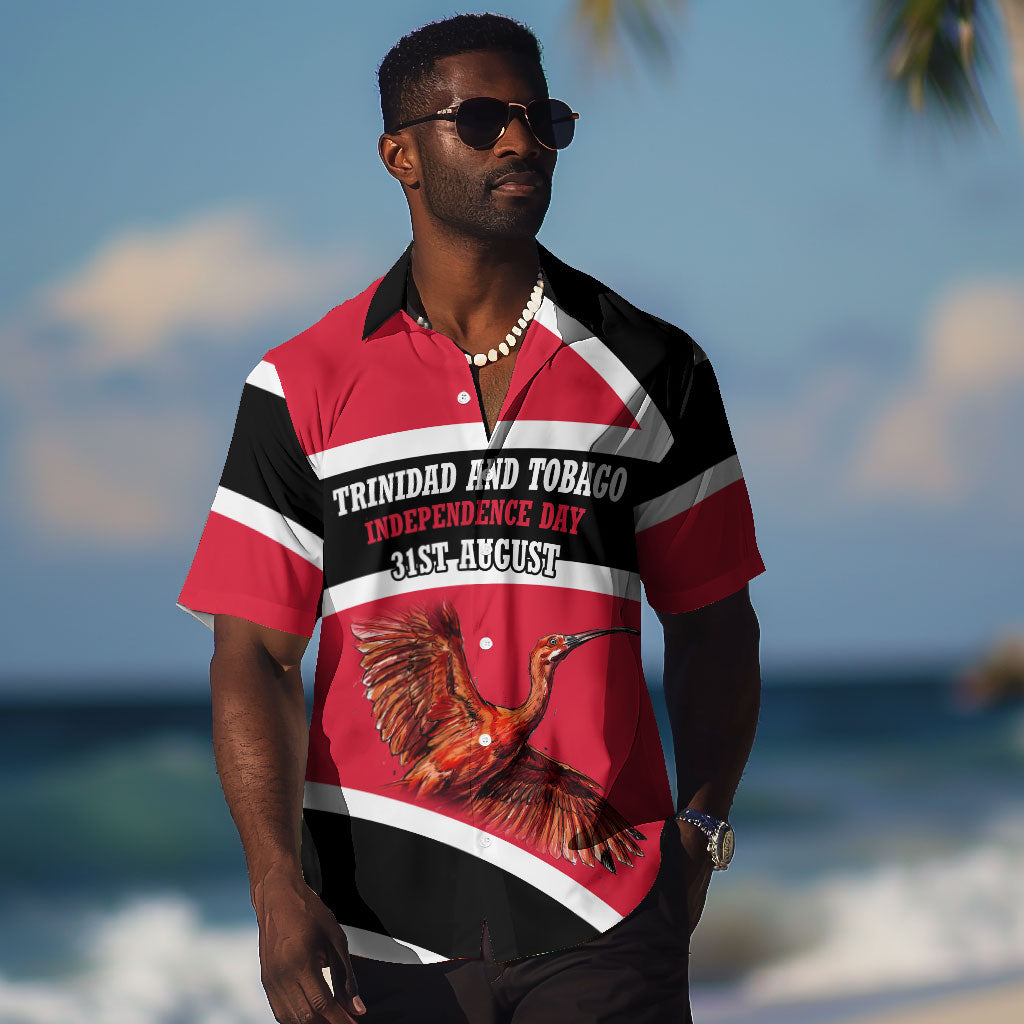 Trinidad And Tobago Independence Day Scarlet Ibis Hawaiian Shirt Steelpan Heritage National Flag