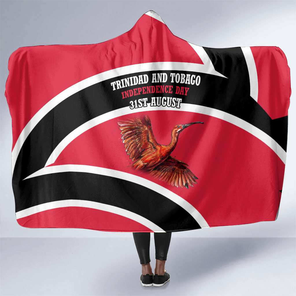 Trinidad And Tobago Independence Day Scarlet Ibis Hooded Blanket Steelpan Heritage National Flag
