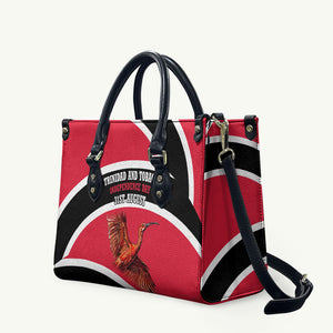 Trinidad And Tobago Independence Day Scarlet Ibis Leather Bag Steelpan Heritage National Flag