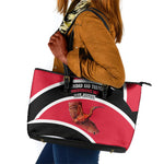 Trinidad And Tobago Independence Day Scarlet Ibis Leather Tote Bag Steelpan Heritage National Flag
